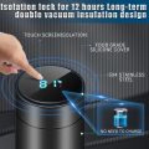 Touch Screen Stainless Steel 500MI Vacuum Flask Smart Temperature Water Cup Insulation