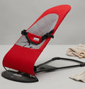 Ergonomic Red Baby Bouncer Chair with Breathable Mesh