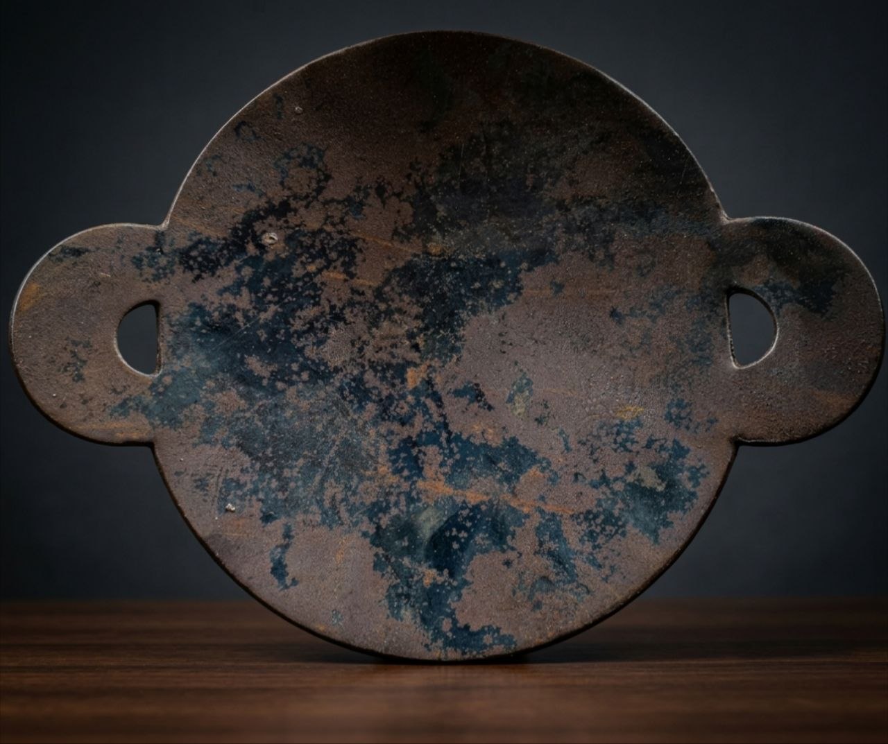 Traditional Cast Iron Tawa Pan with Dual Side Handles