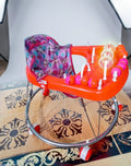 Musical Baby Activity Walker with Orange Tray and Purple Seat