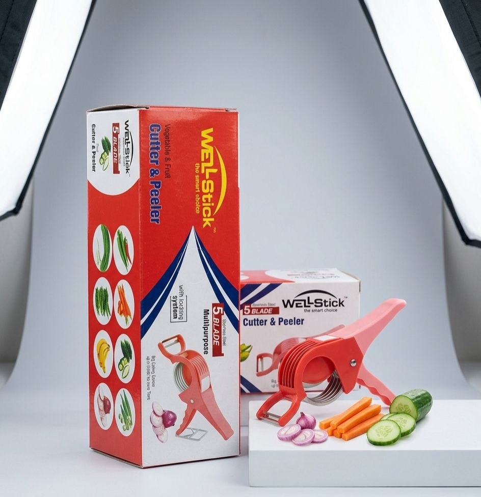 WELLSTICK 5-Blade Stainless Steel Vegetable Cutter and Peeler